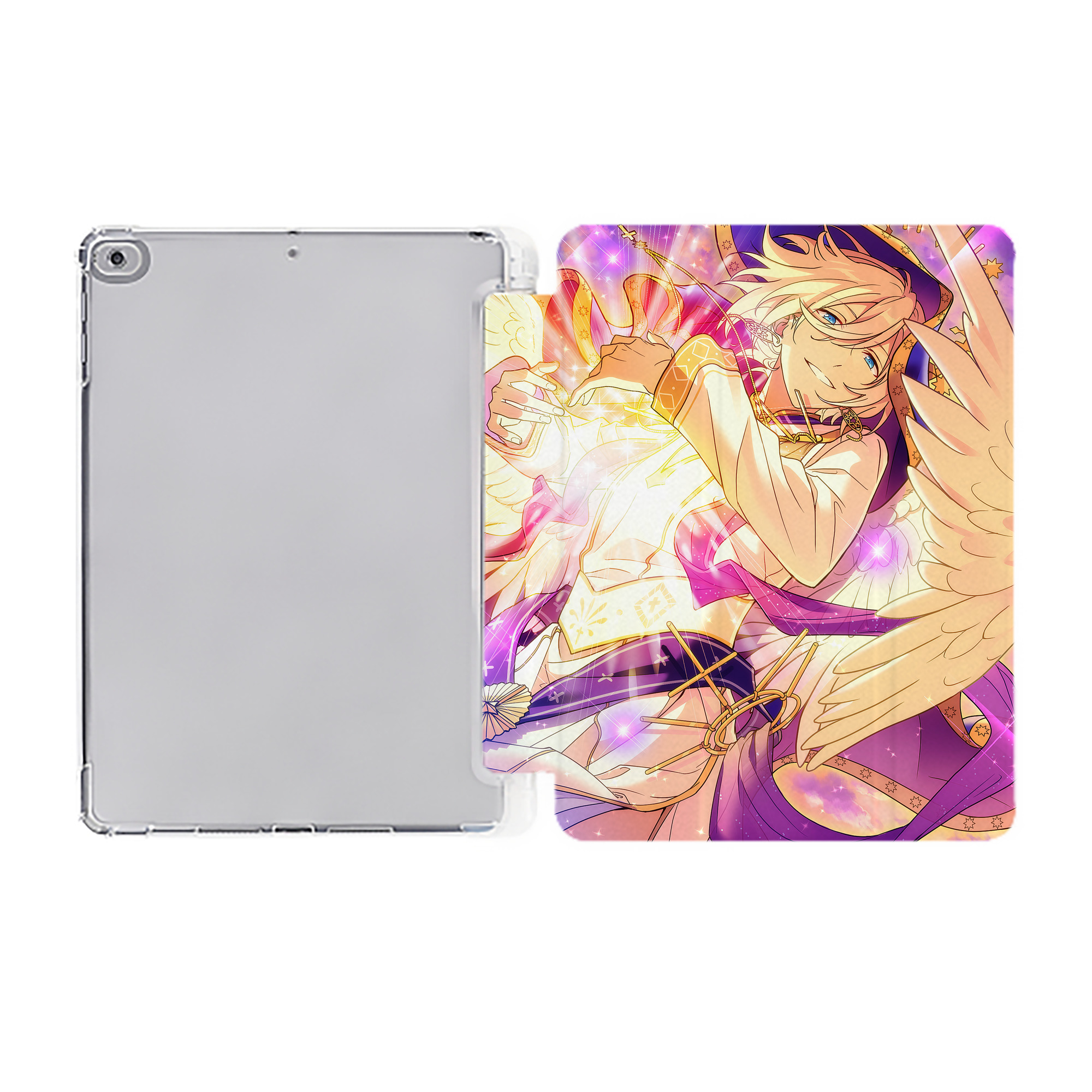 （画像用） あんさんぶるスターズ! Ensemble Stars IPad ケース ペン収納付き 三つ折りスタンド PUレザー×シリコン 対応機種9.5/10.5/10.9インチ